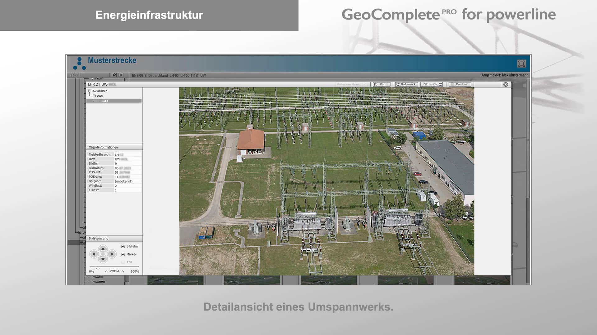 Energieinfrastruktur | Detailansicht eines Umspannwerks Energieinfrastruktur | Detailansicht eines Umspannwerks