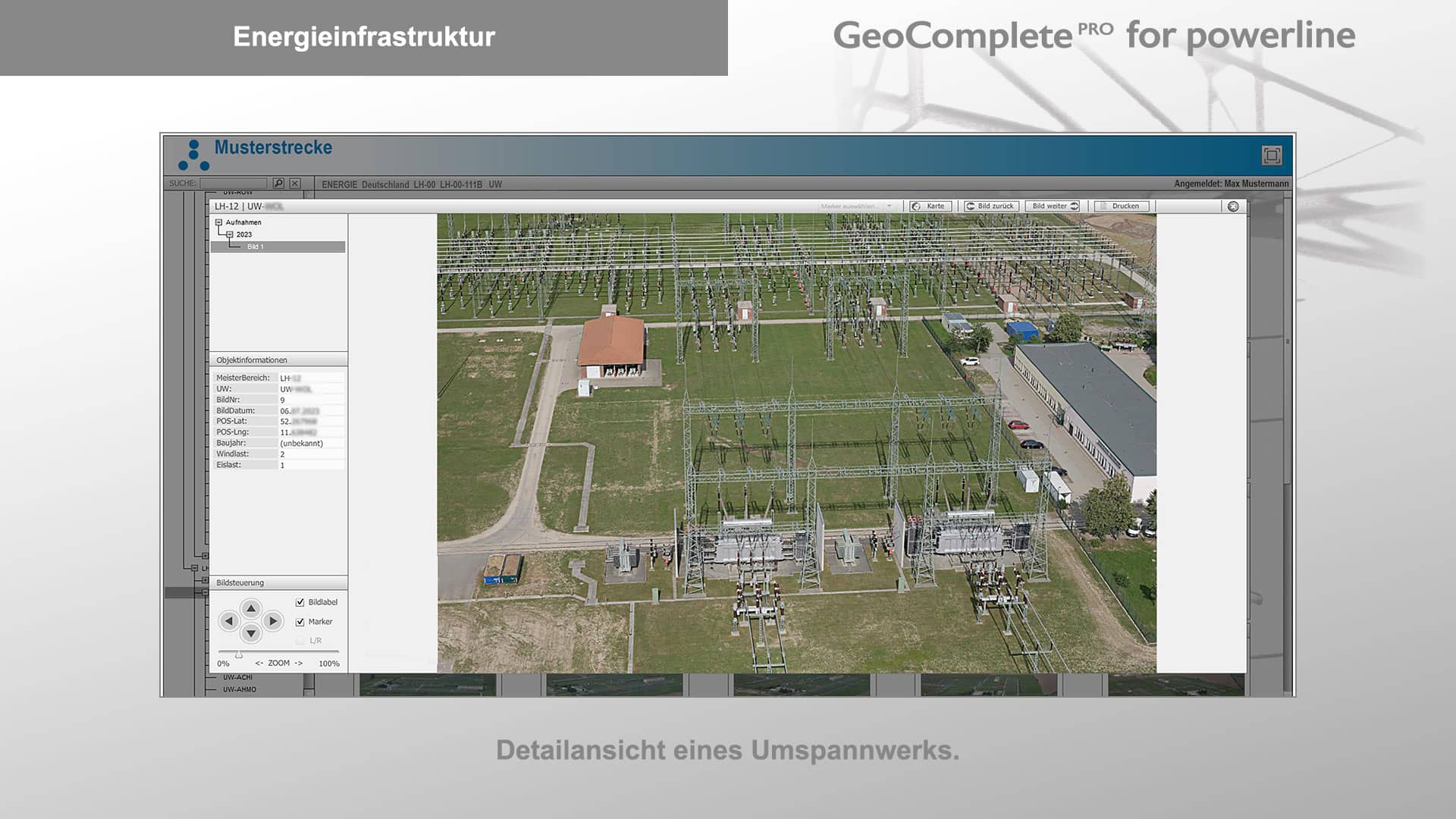 Energieinfrastruktur | Detailansicht eines Umspannwerks