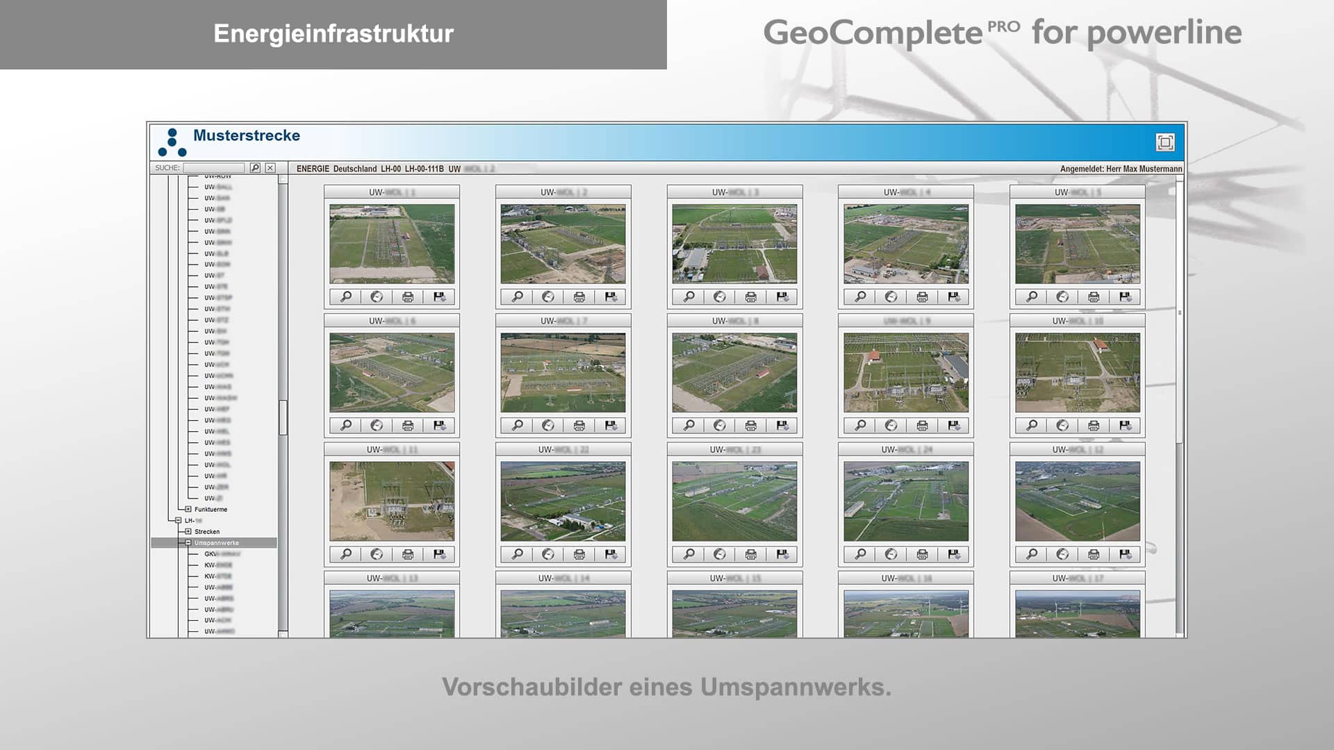 Energieinfrastruktur | Vorschaubilder eines Umspannwerks Energieinfrastruktur | Vorschaubilder eines Umspannwerks