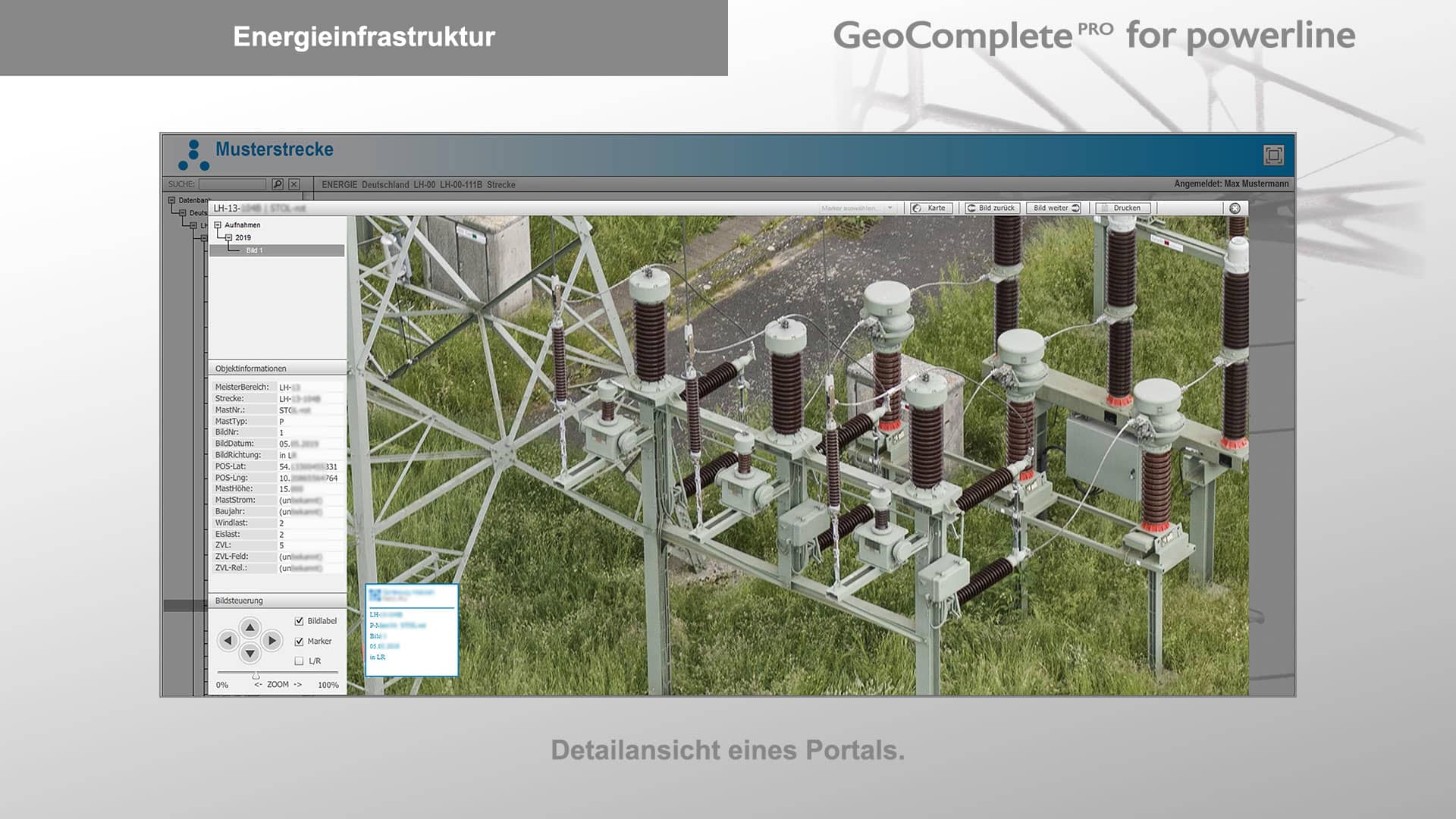 Energieinfrastruktur | Detailansicht eines Portals Energieinfrastruktur | Detailansicht eines Portals