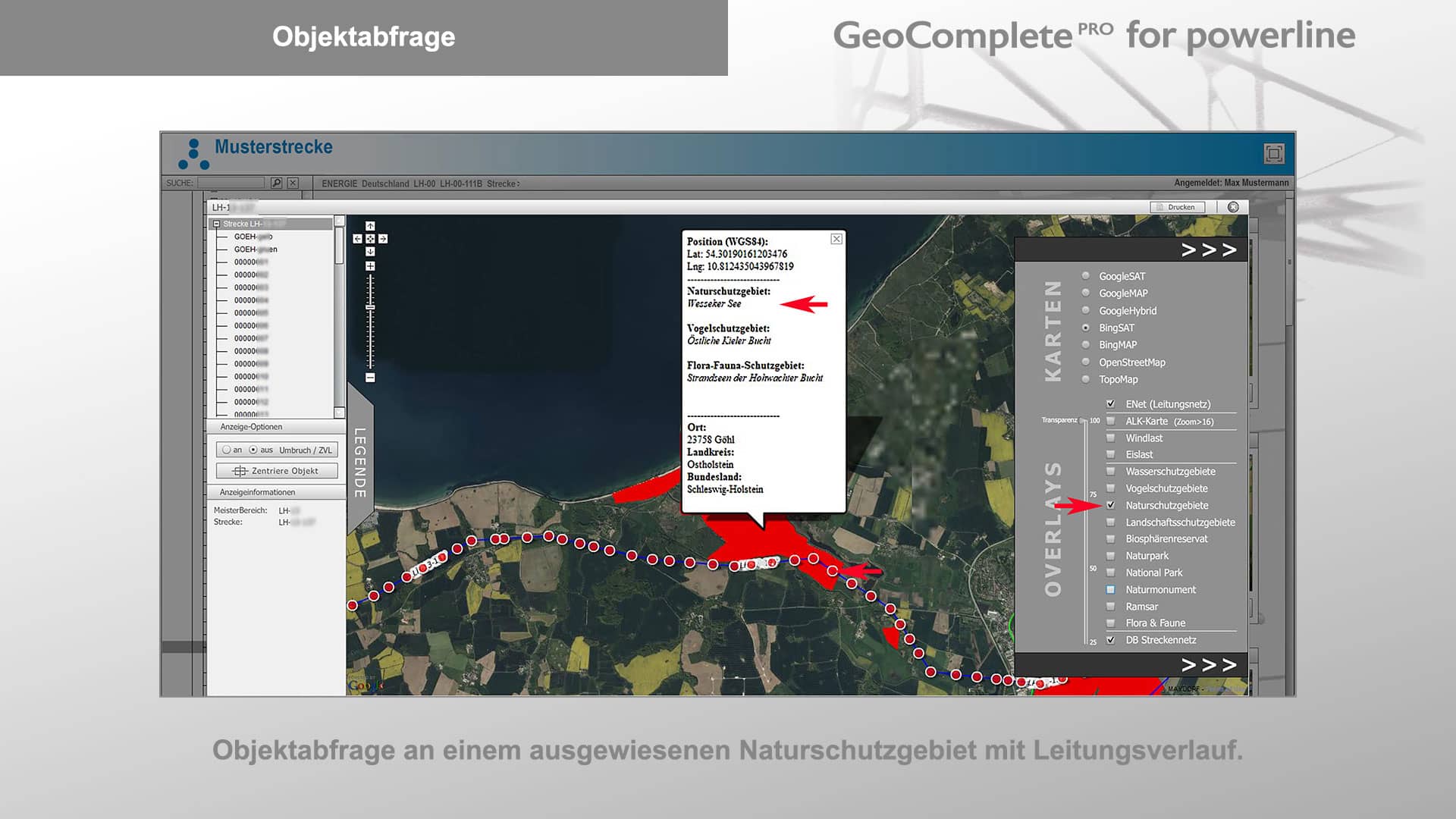 Objektabfrage | Eine Objektabfrage zu einem Naturschutzgebiet