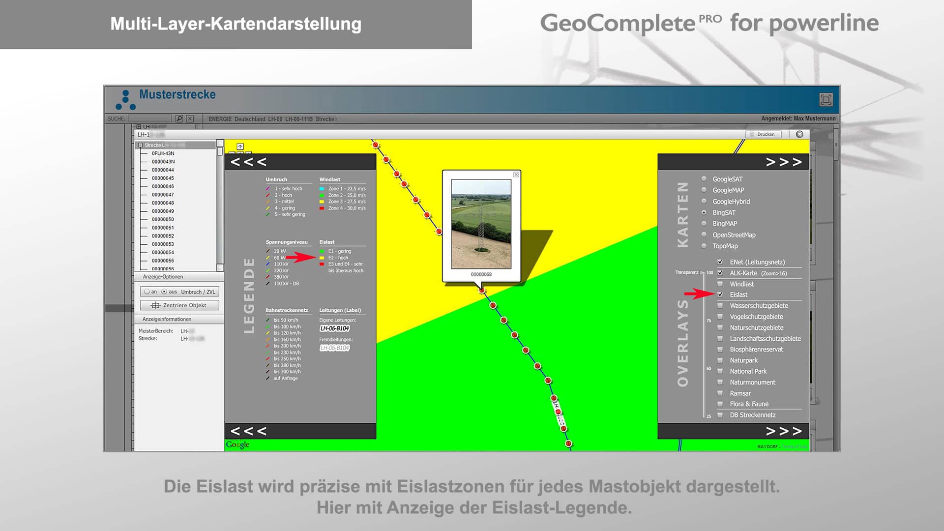 Multi-Layer-Kartendarstellung | Eislast Multi-Layer-Kartendarstellung | Eislast